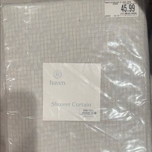 Haven Elegant Gray Shower Curtain